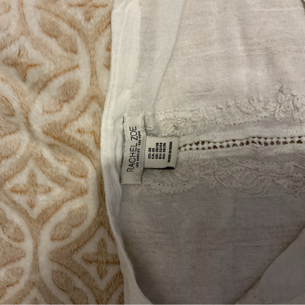 Rachel Zoe White Boho Lace Blouse | Size 3X - Picture 3 of 4